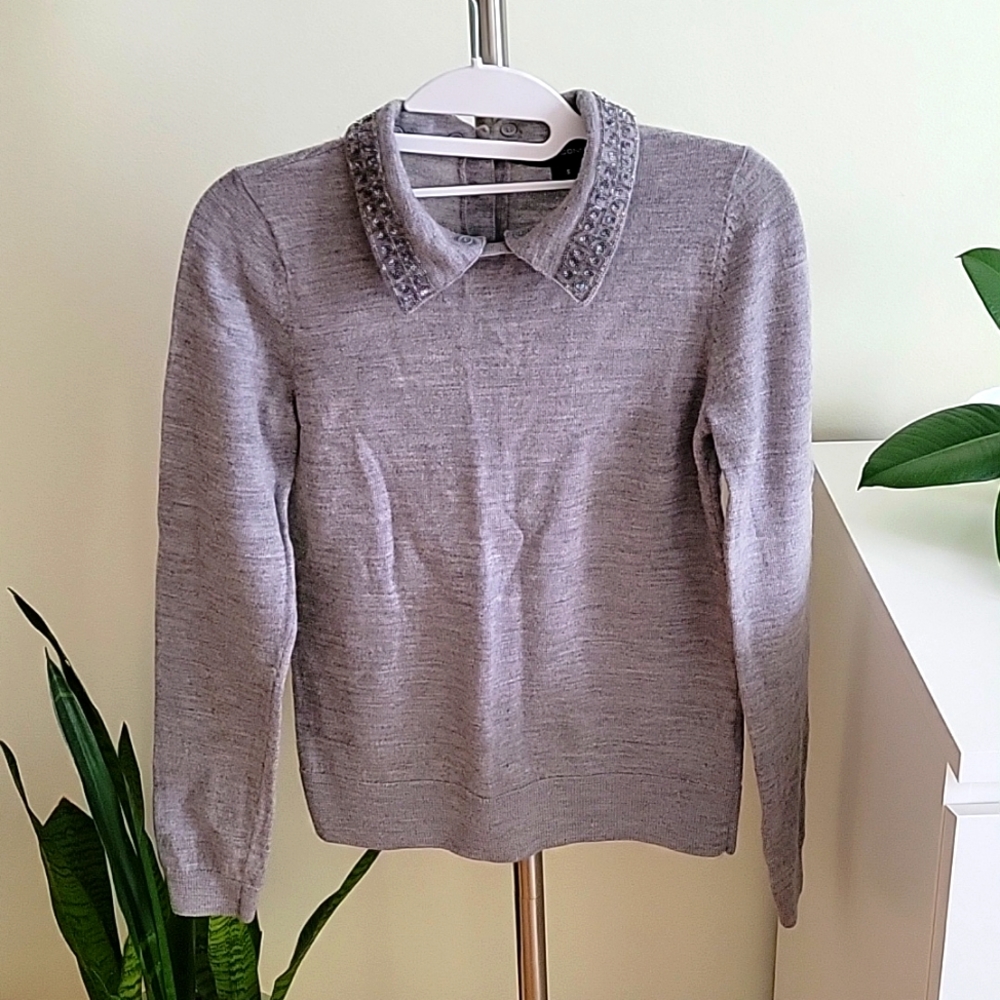 100% Wool French Connection Crew Neck Sweater